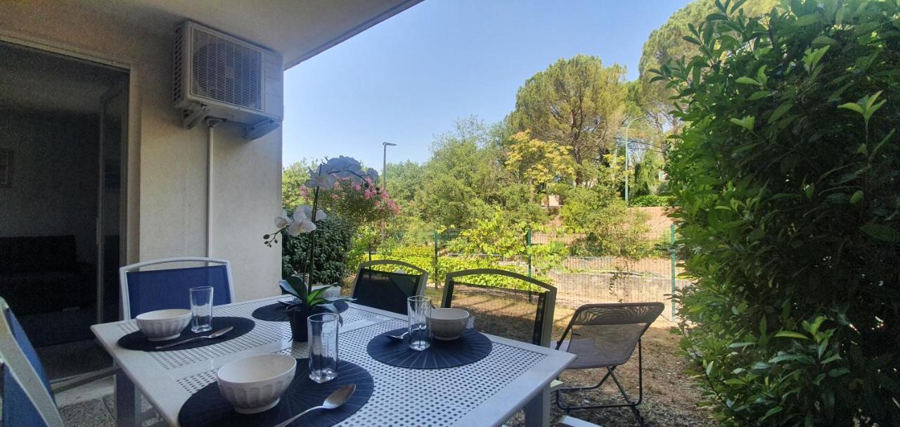 Apartament Le Baou Beni - Piscine, Climatisation & Parking Gréoux-les-Bains Zewnętrze zdjęcie