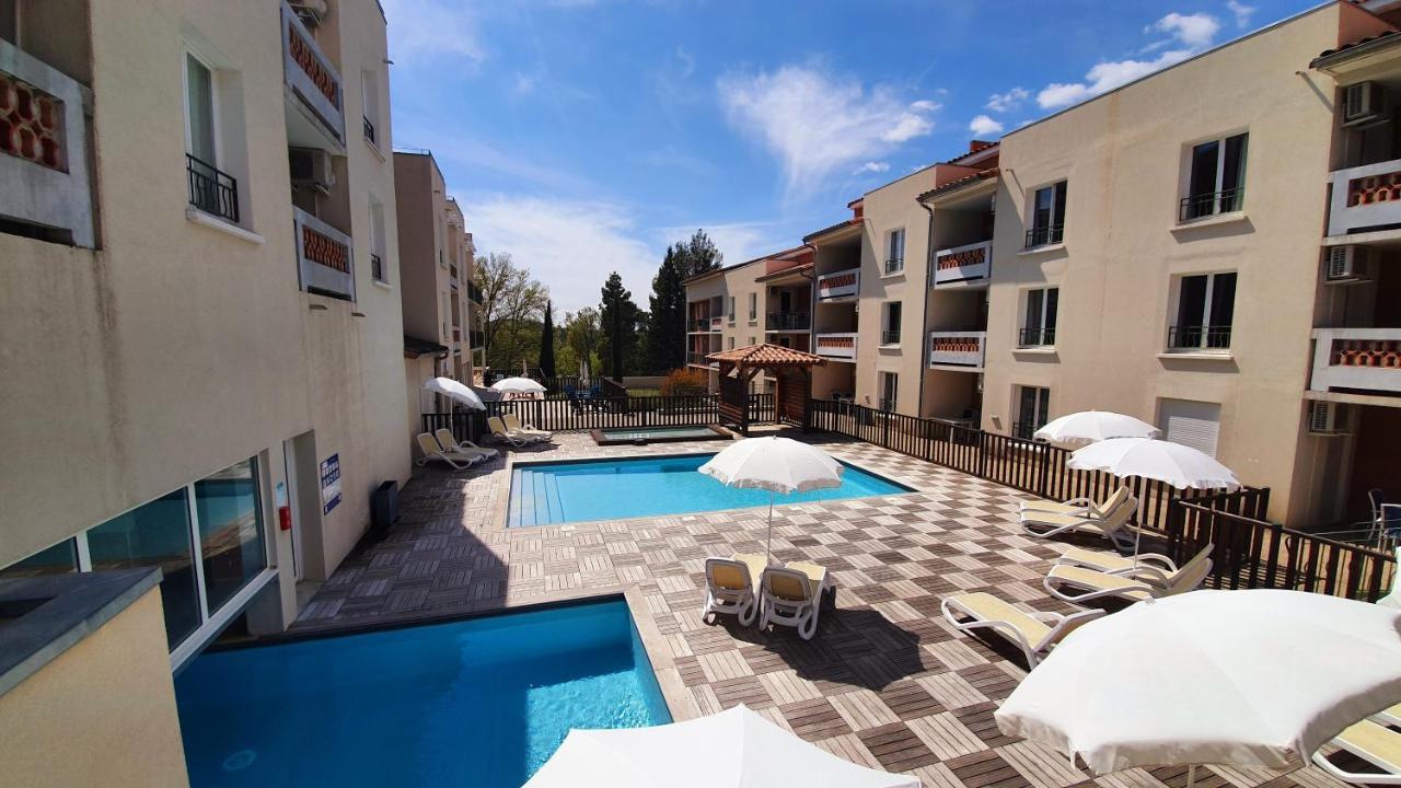 Apartament Le Baou Beni - Piscine, Climatisation & Parking Gréoux-les-Bains Zewnętrze zdjęcie